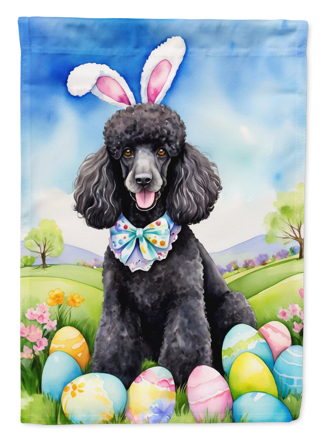 Buy this Black Poodle Easter Egg Hunt Garden Flag