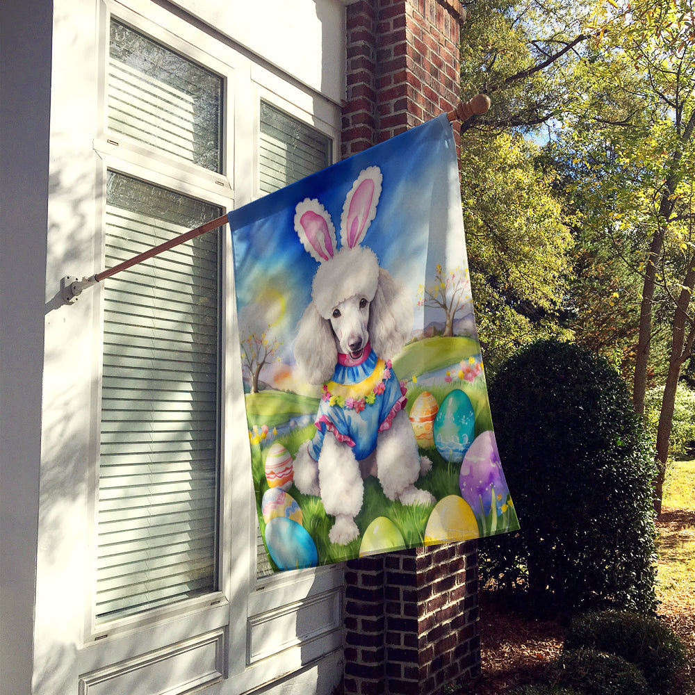 Buy this White Poodle Easter Egg Hunt House Flag