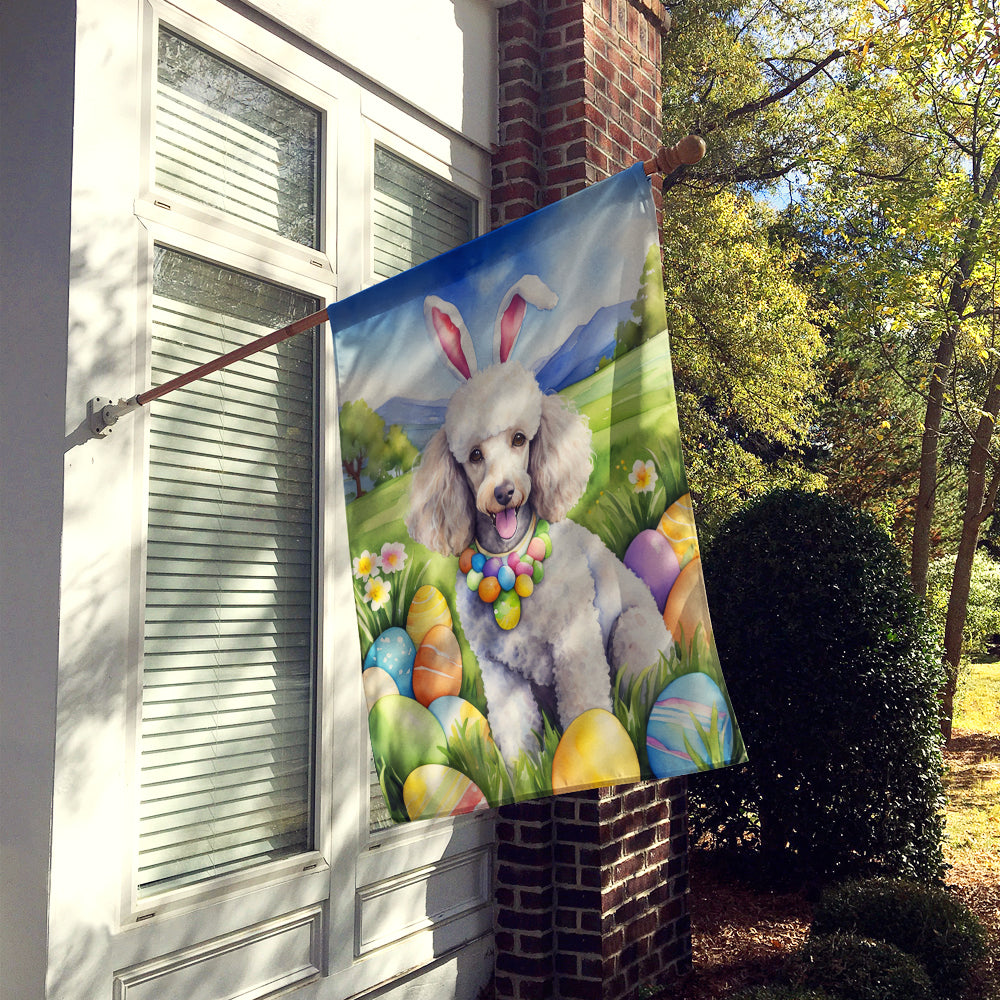 Buy this White Poodle Easter Egg Hunt House Flag