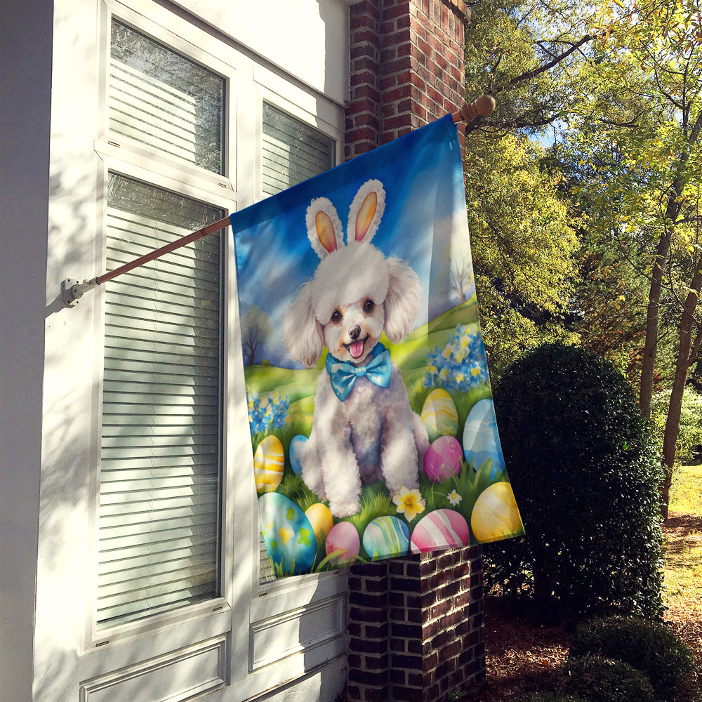 Buy this White Poodle Easter Egg Hunt House Flag