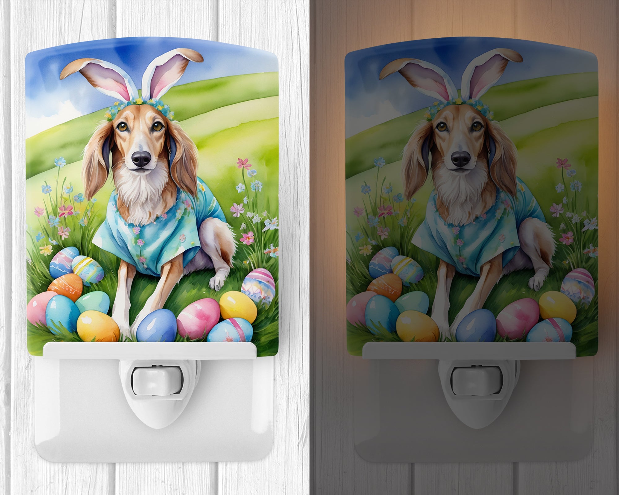 Buy this Saluki Easter Egg Hunt Ceramic Night Light