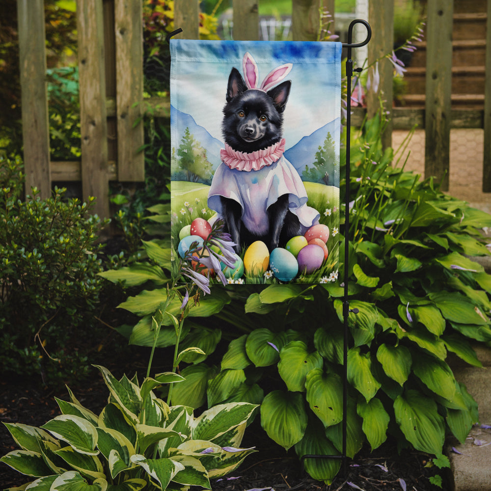 Schipperke Easter Egg Hunt Garden Flag