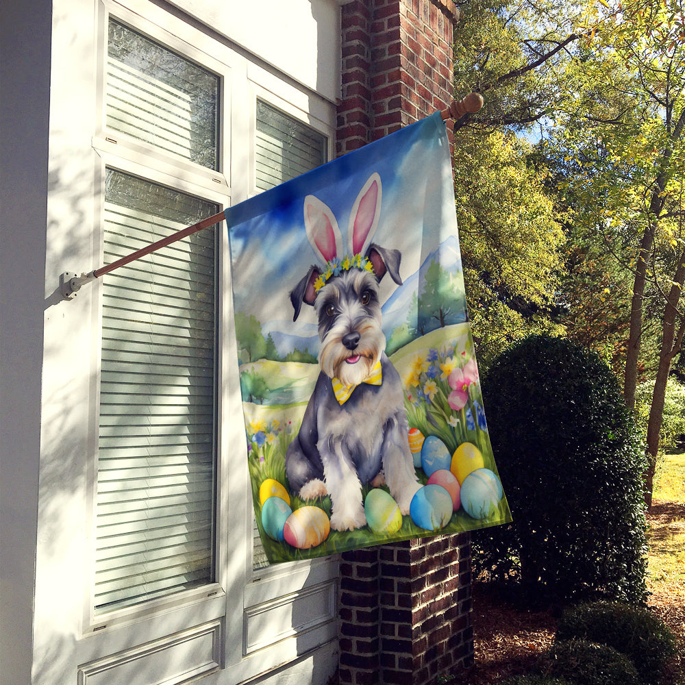 Schnauzer Easter Egg Hunt House Flag