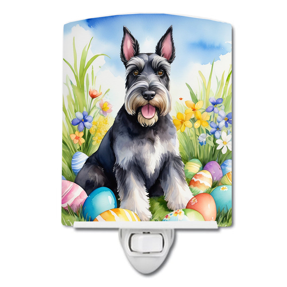 Buy this Schnauzer Easter Egg Hunt Ceramic Night Light