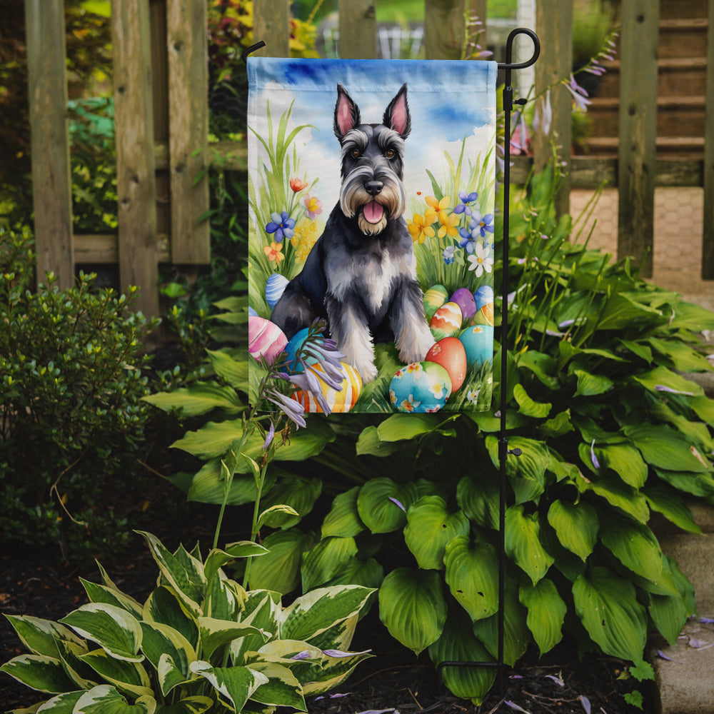 Schnauzer Easter Egg Hunt Garden Flag