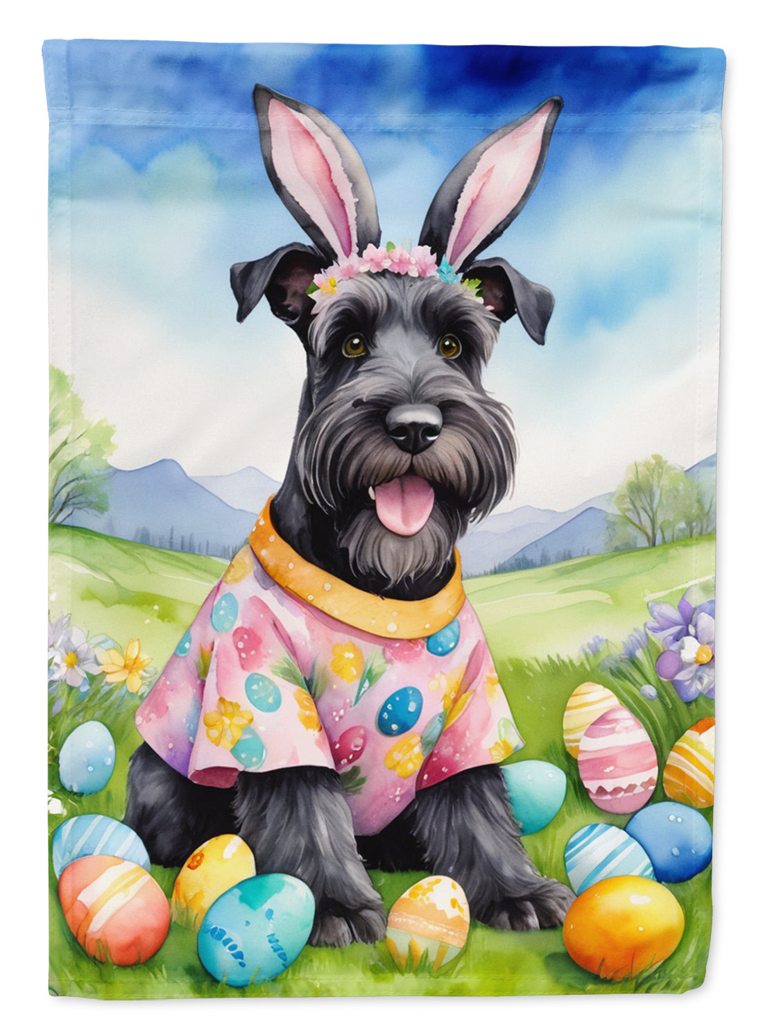 Buy this Schnauzer Easter Egg Hunt Garden Flag