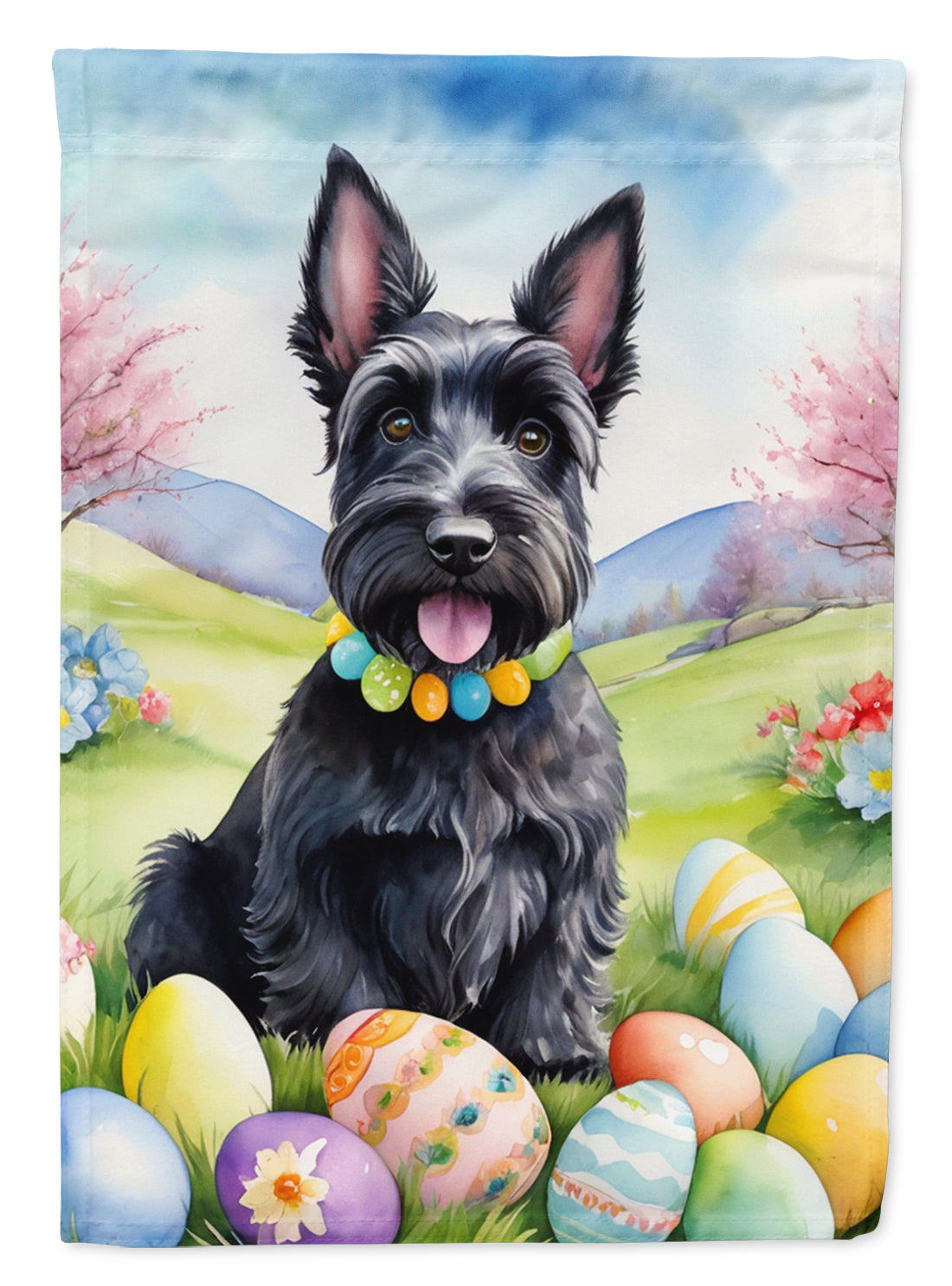 Buy this Scottish Terrier Easter Egg Hunt House Flag