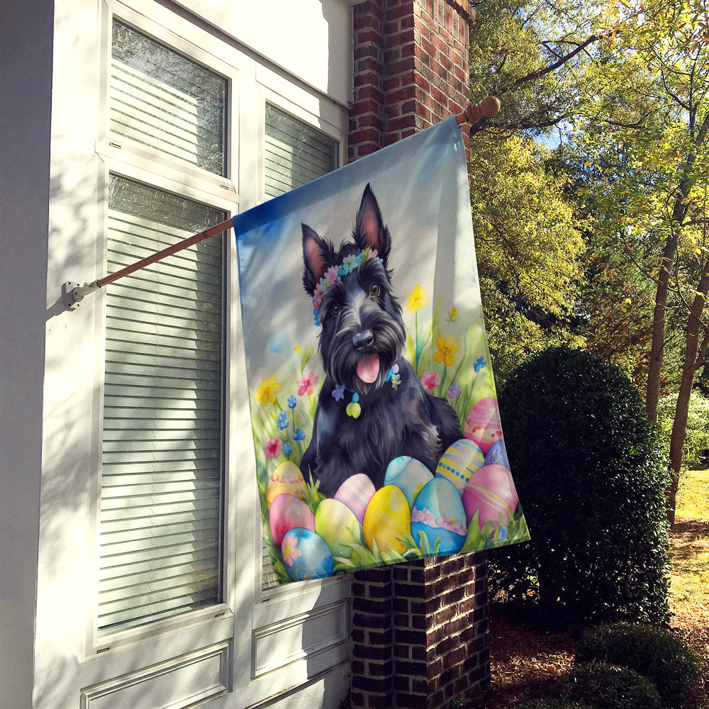 Scottish Terrier Easter Egg Hunt House Flag