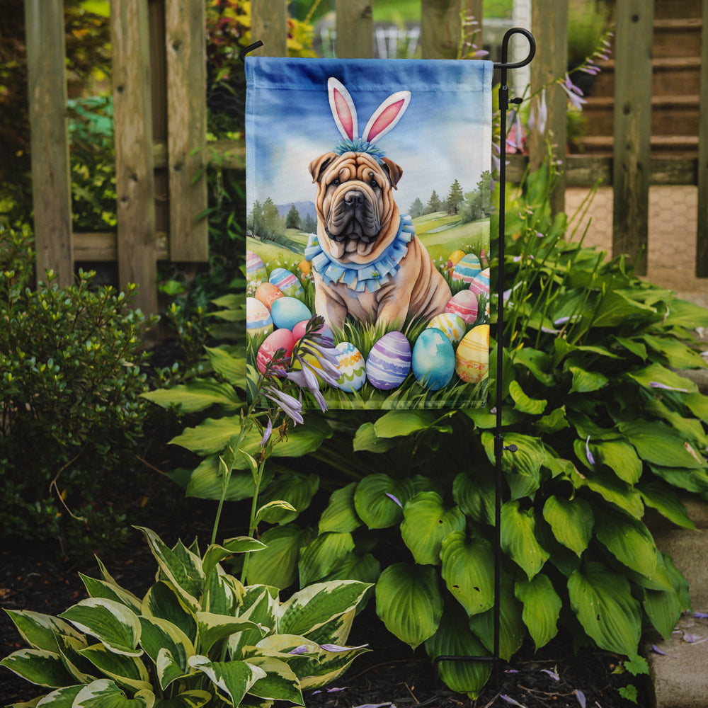 Shar Pei Easter Egg Hunt Garden Flag