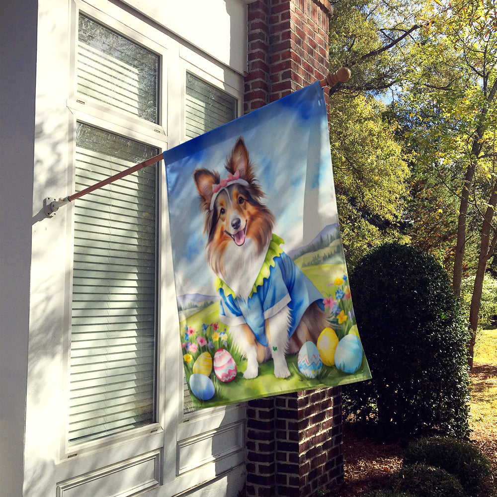 Buy this Sheltie Easter Egg Hunt House Flag