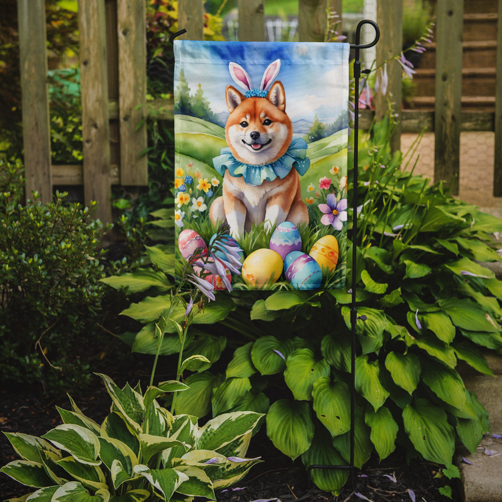 Shiba Inu Easter Egg Hunt Garden Flag