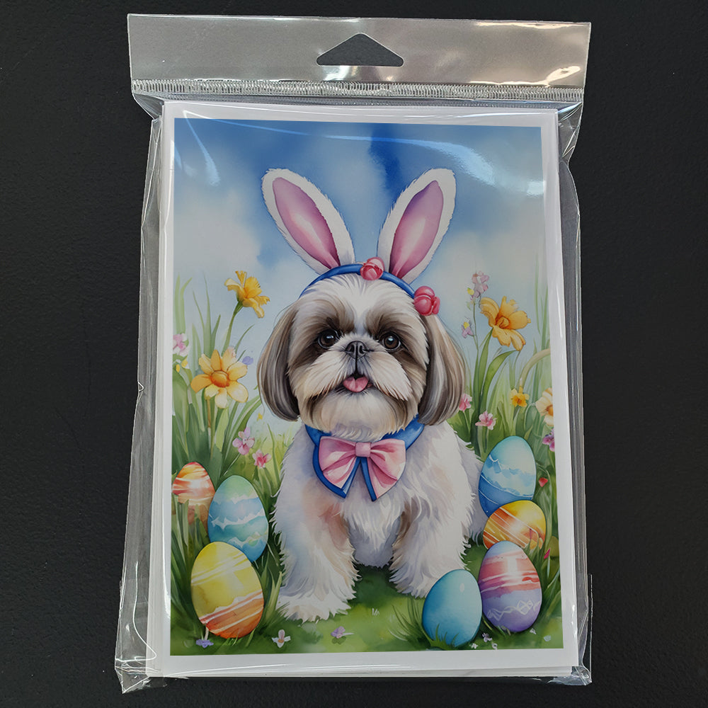 Shih Tzu Easter Egg Hunt Greeting Cards Pack of 8