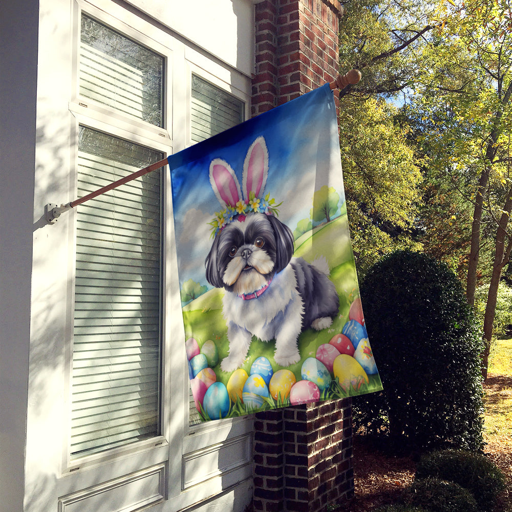 Shih Tzu Easter Egg Hunt House Flag