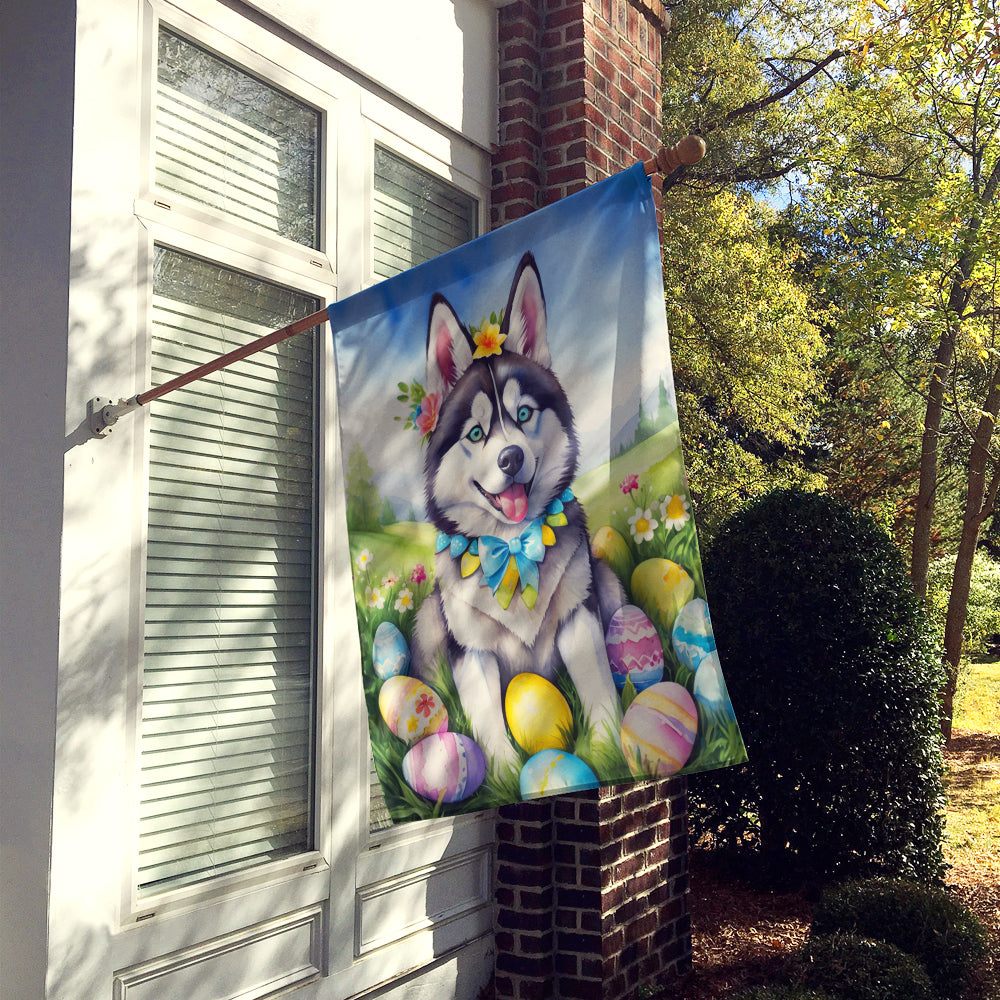 Buy this Siberian Husky Easter Egg Hunt House Flag