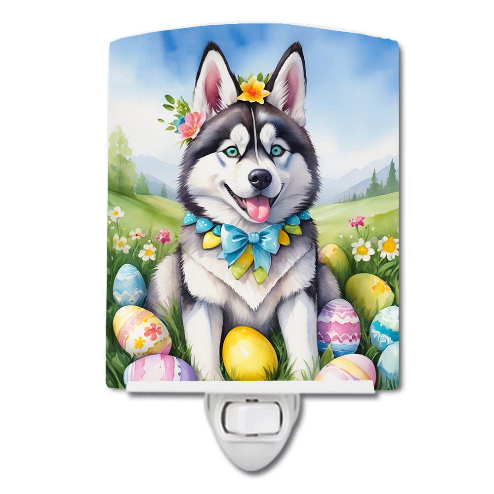 Buy this Siberian Husky Easter Egg Hunt Ceramic Night Light