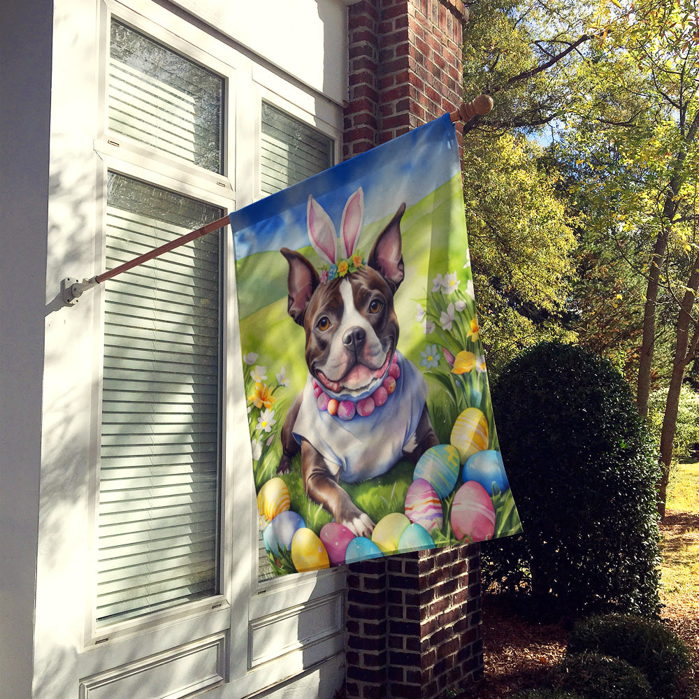 Buy this Staffordshire Bull Terrier Easter Egg Hunt House Flag