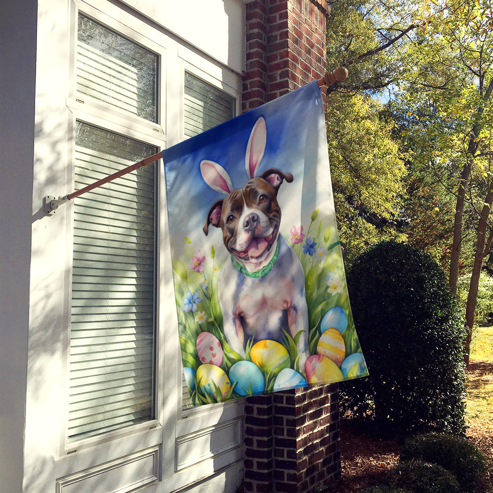 Buy this Staffordshire Bull Terrier Easter Egg Hunt House Flag