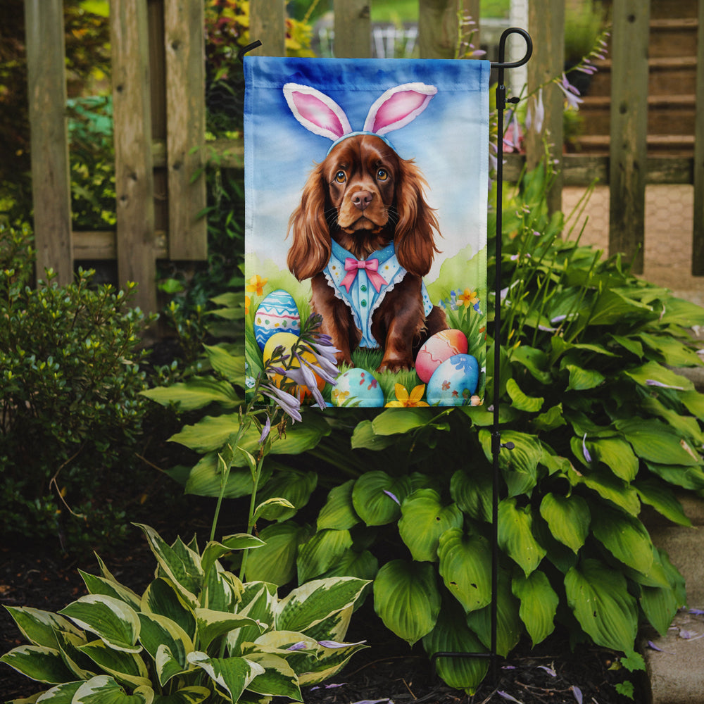 Buy this Sussex Spaniel Easter Egg Hunt Garden Flag