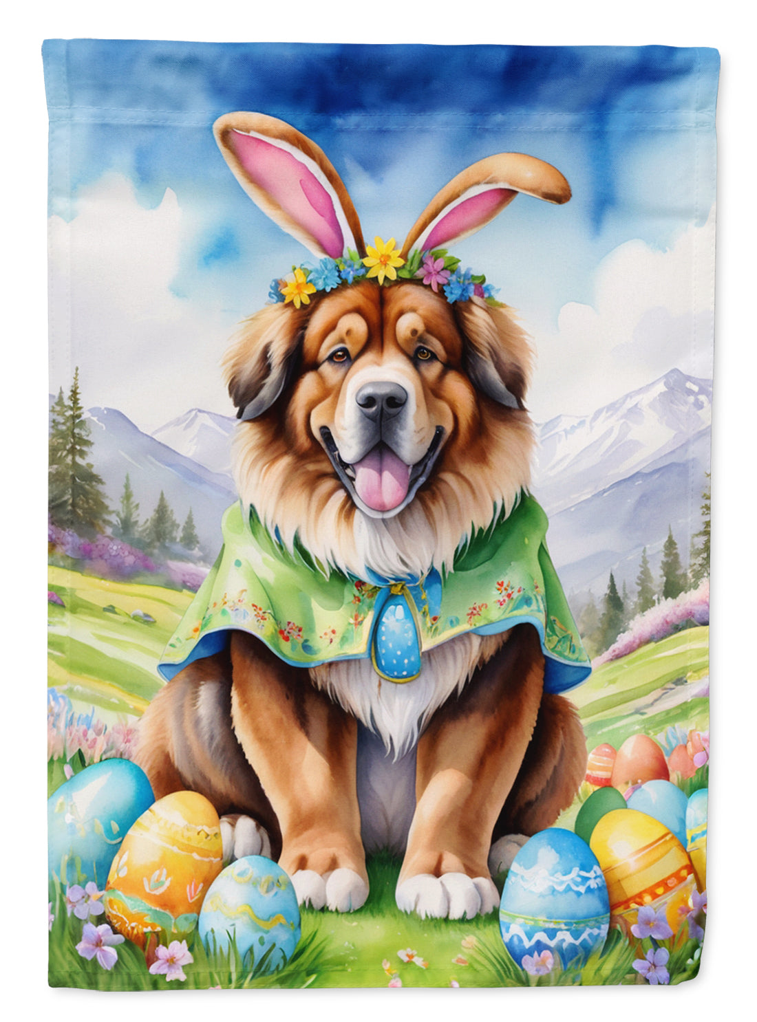 Buy this Tibetan Mastiff Easter Egg Hunt House Flag