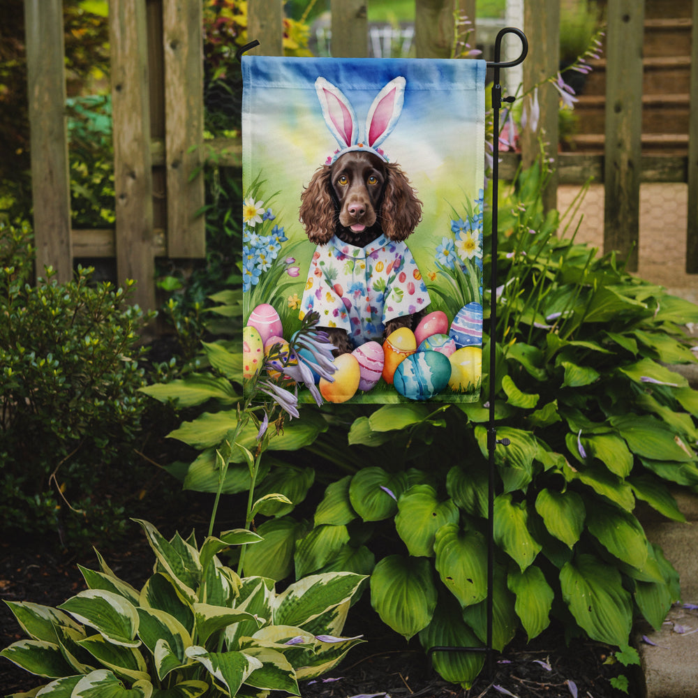 Water Spaniel Easter Egg Hunt Garden Flag