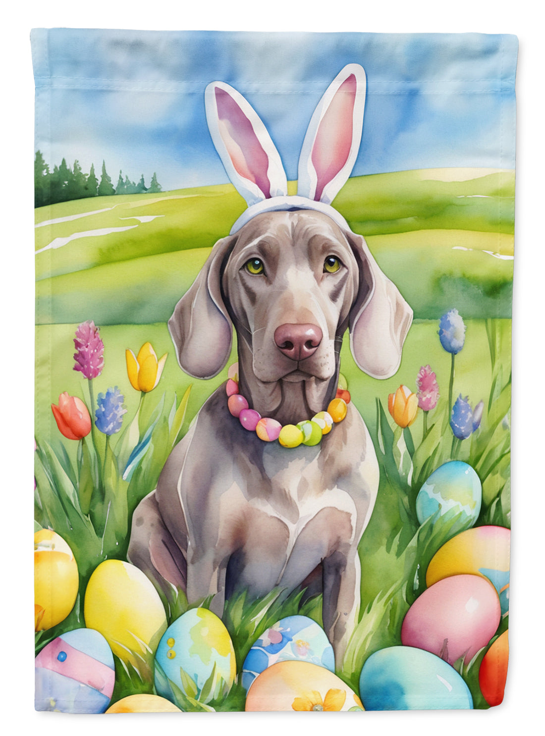 Buy this Weimaraner Easter Egg Hunt House Flag