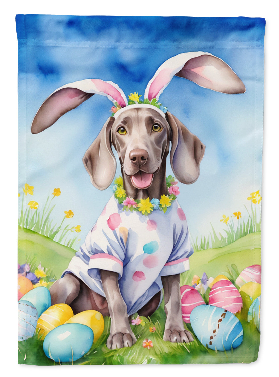 Buy this Weimaraner Easter Egg Hunt House Flag