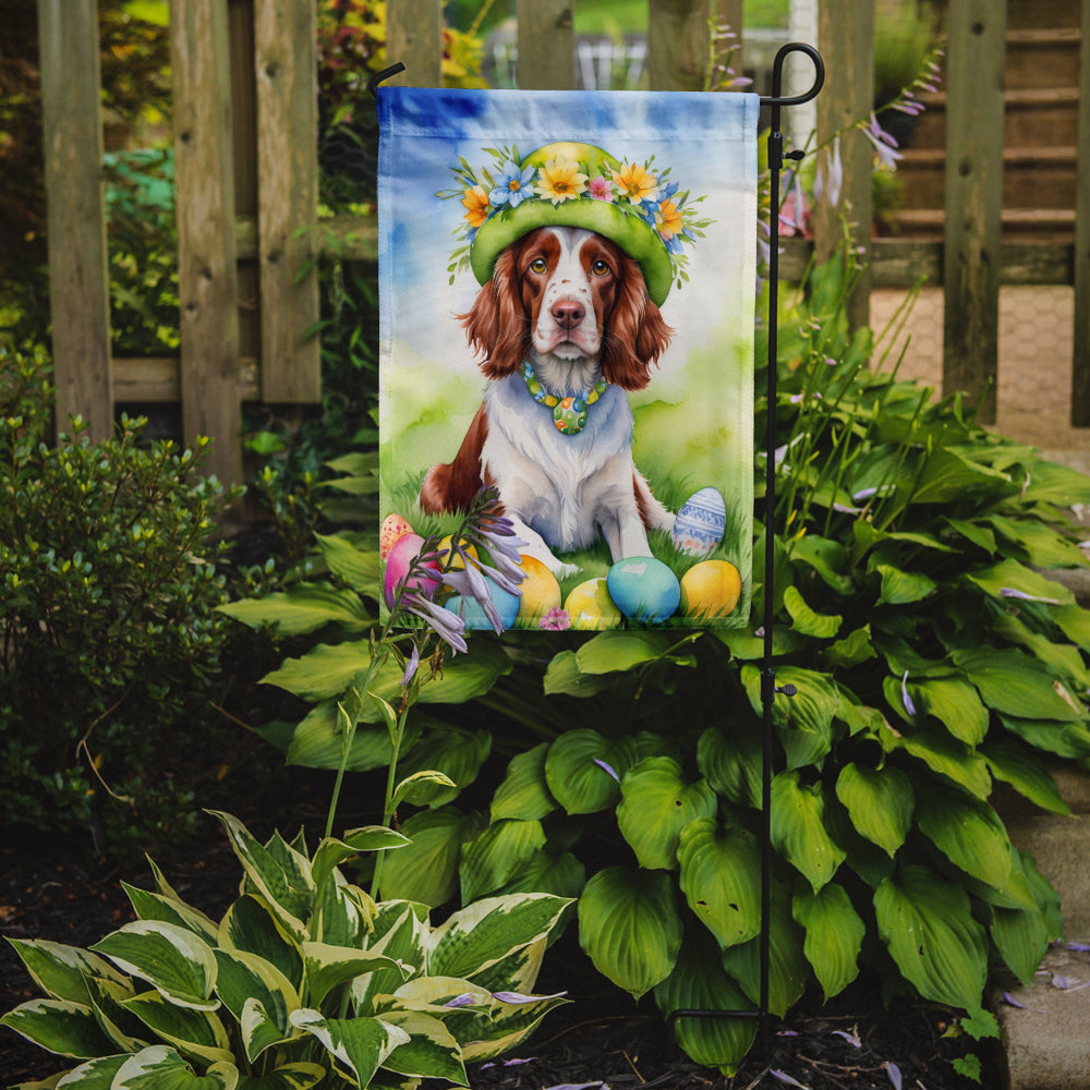 Buy this Welsh Springer Spaniel Easter Egg Hunt Garden Flag