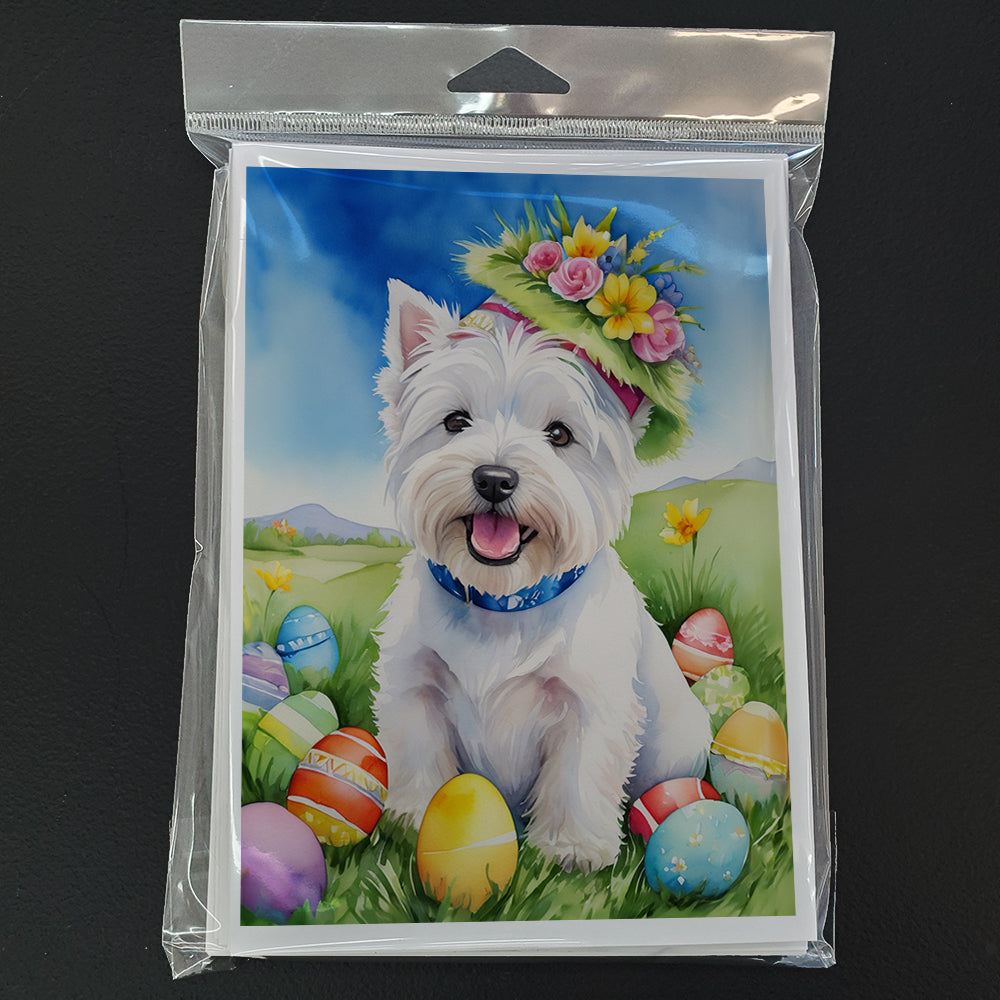 Westie Easter Egg Hunt Greeting Cards Pack of 8