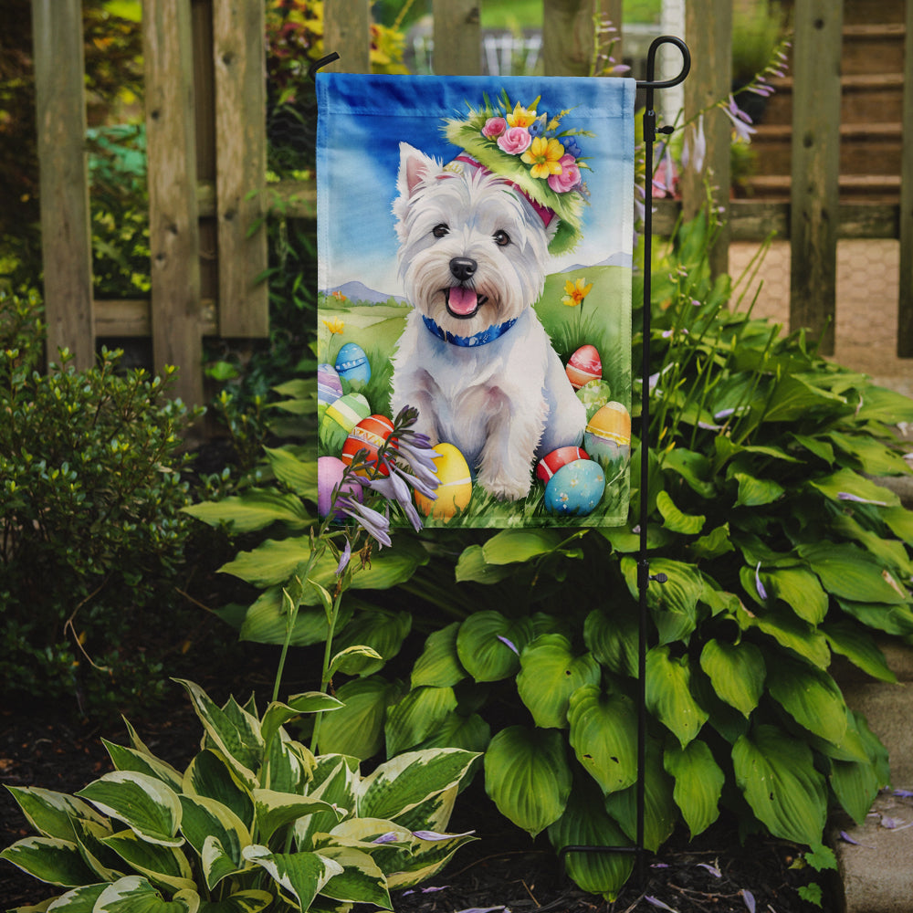 Westie Easter Egg Hunt Garden Flag