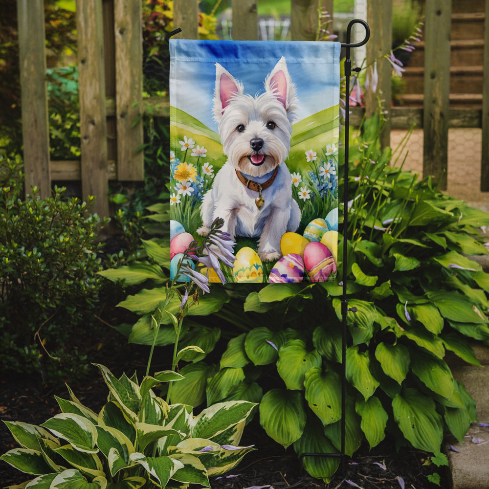 Westie Easter Egg Hunt Garden Flag