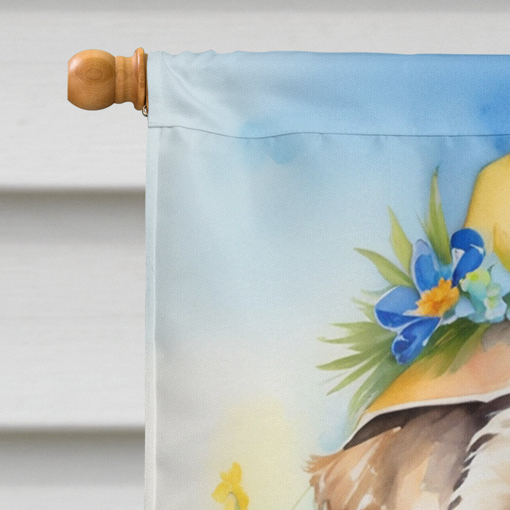 Wheaten Terrier Easter Egg Hunt House Flag