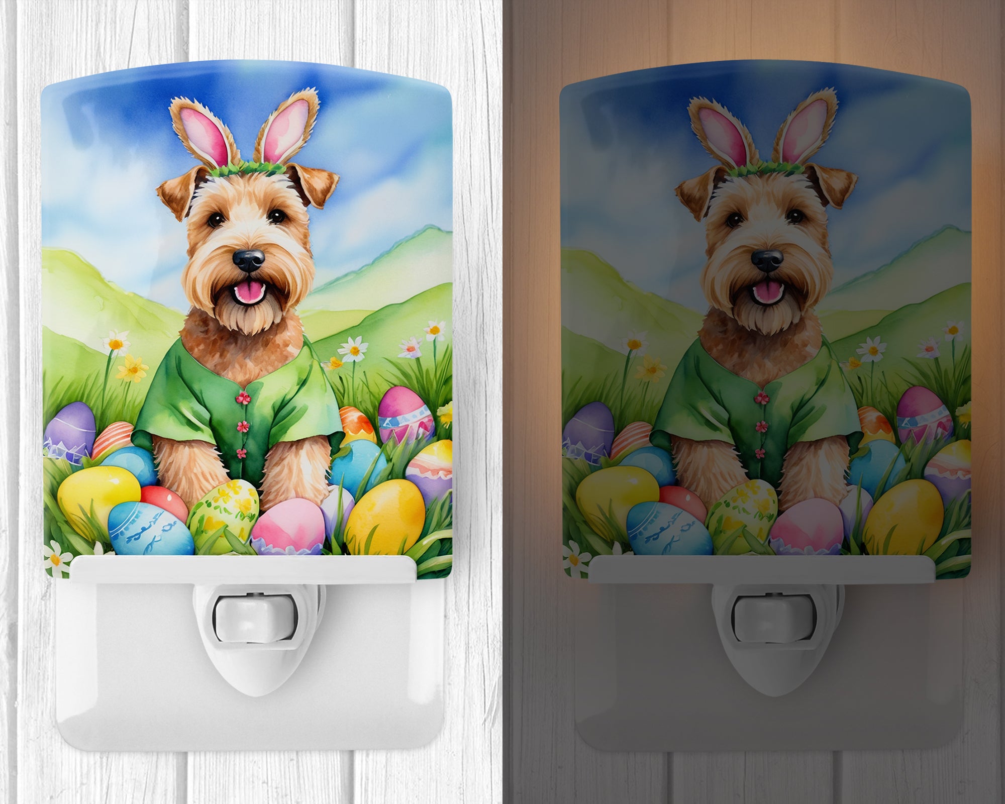 Buy this Wheaten Terrier Easter Egg Hunt Ceramic Night Light