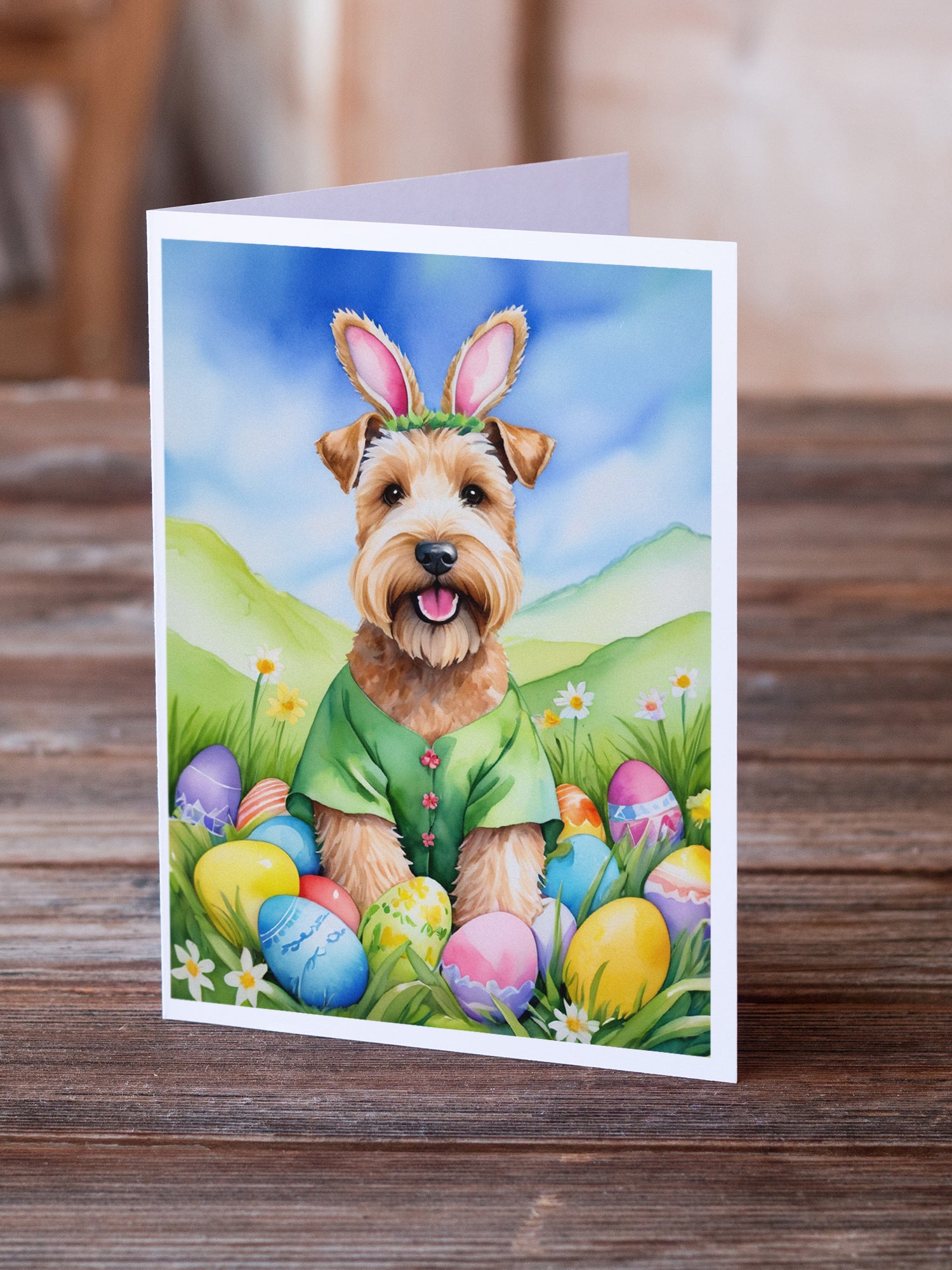 Buy this Wheaten Terrier Easter Egg Hunt Greeting Cards Pack of 8