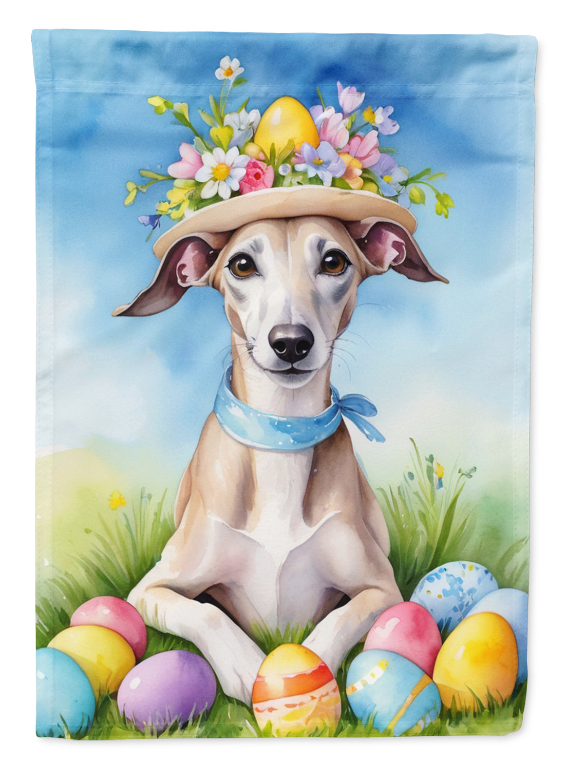 Buy this Whippet Easter Egg Hunt House Flag