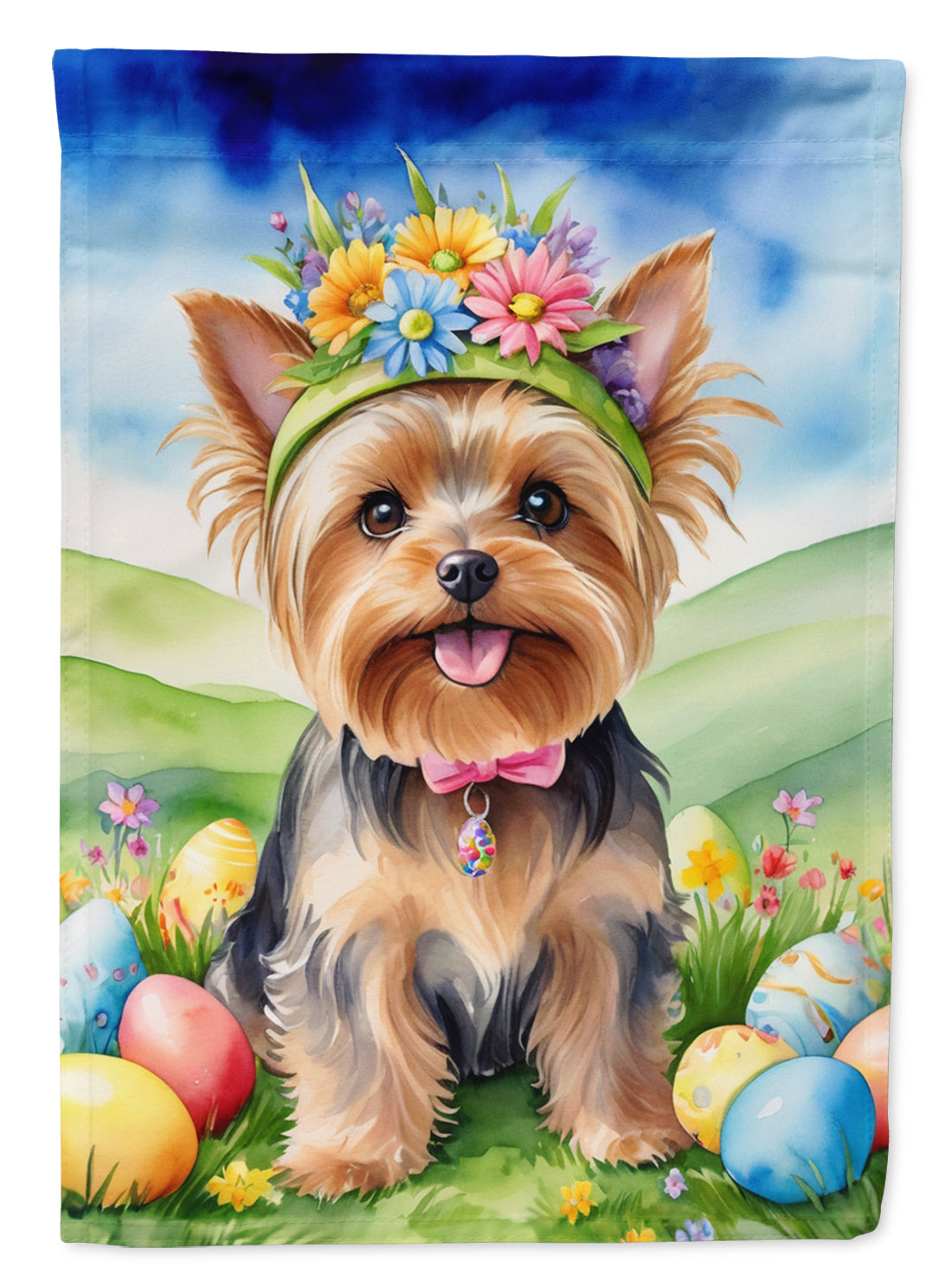 Buy this Yorkshire Terrier Easter Egg Hunt House Flag