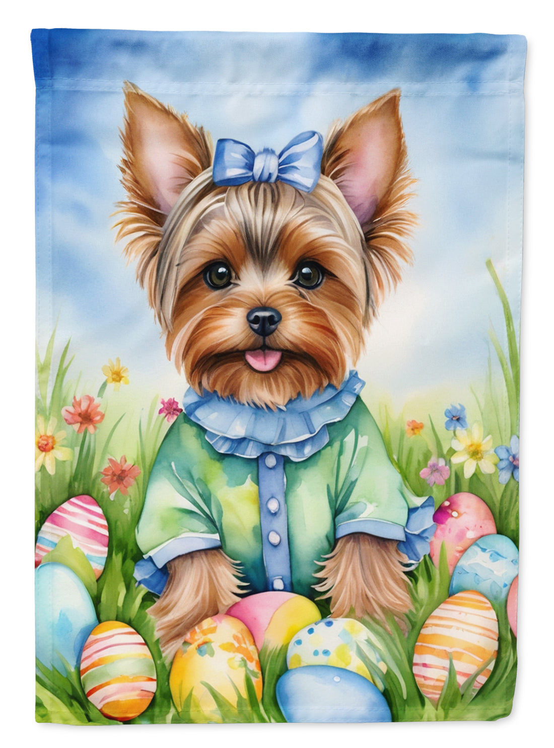 Buy this Yorkshire Terrier Easter Egg Hunt Garden Flag