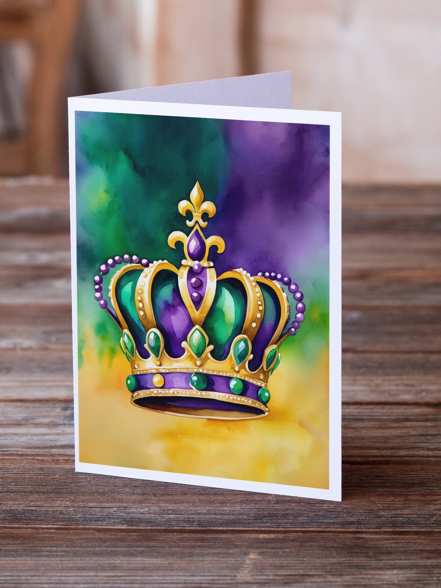 Buy this King's Mardi Gras Crown Greeting Cards Pack of 8