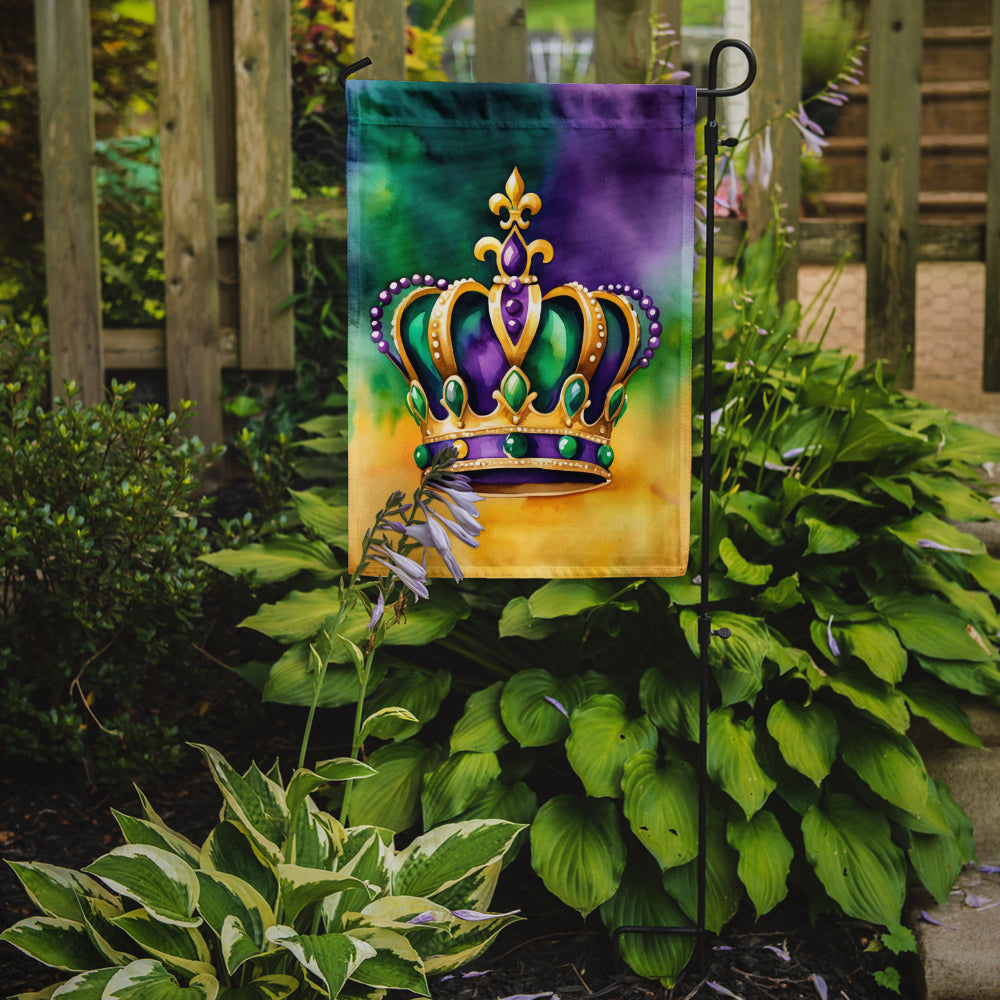 King's Mardi Gras Crown Garden Flag