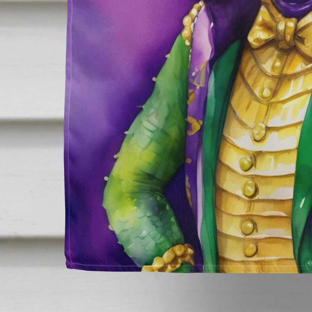 Alligator King of Mardi Gras House Flag