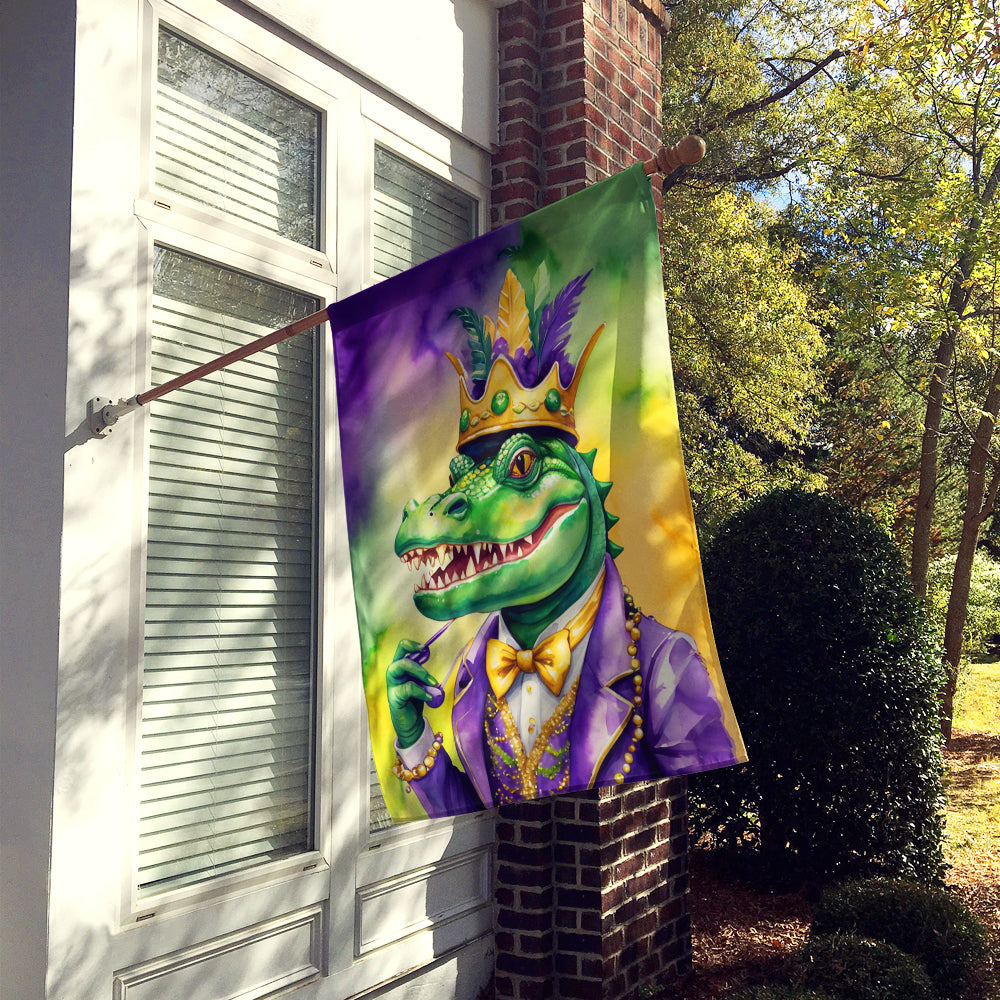 Alligator King of Mardi Gras House Flag