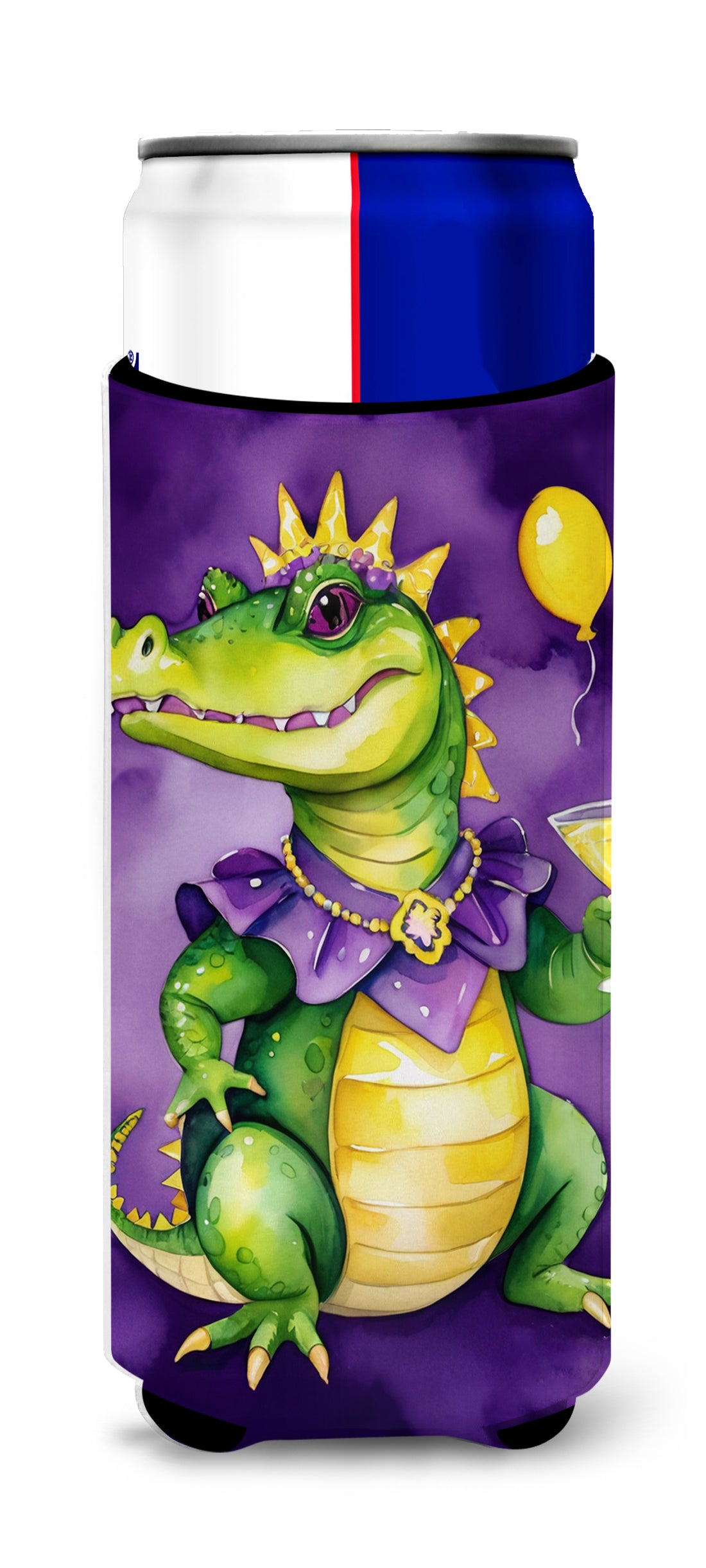 Buy this Alligator Mardi Gras Hugger for Ultra Slim Cans