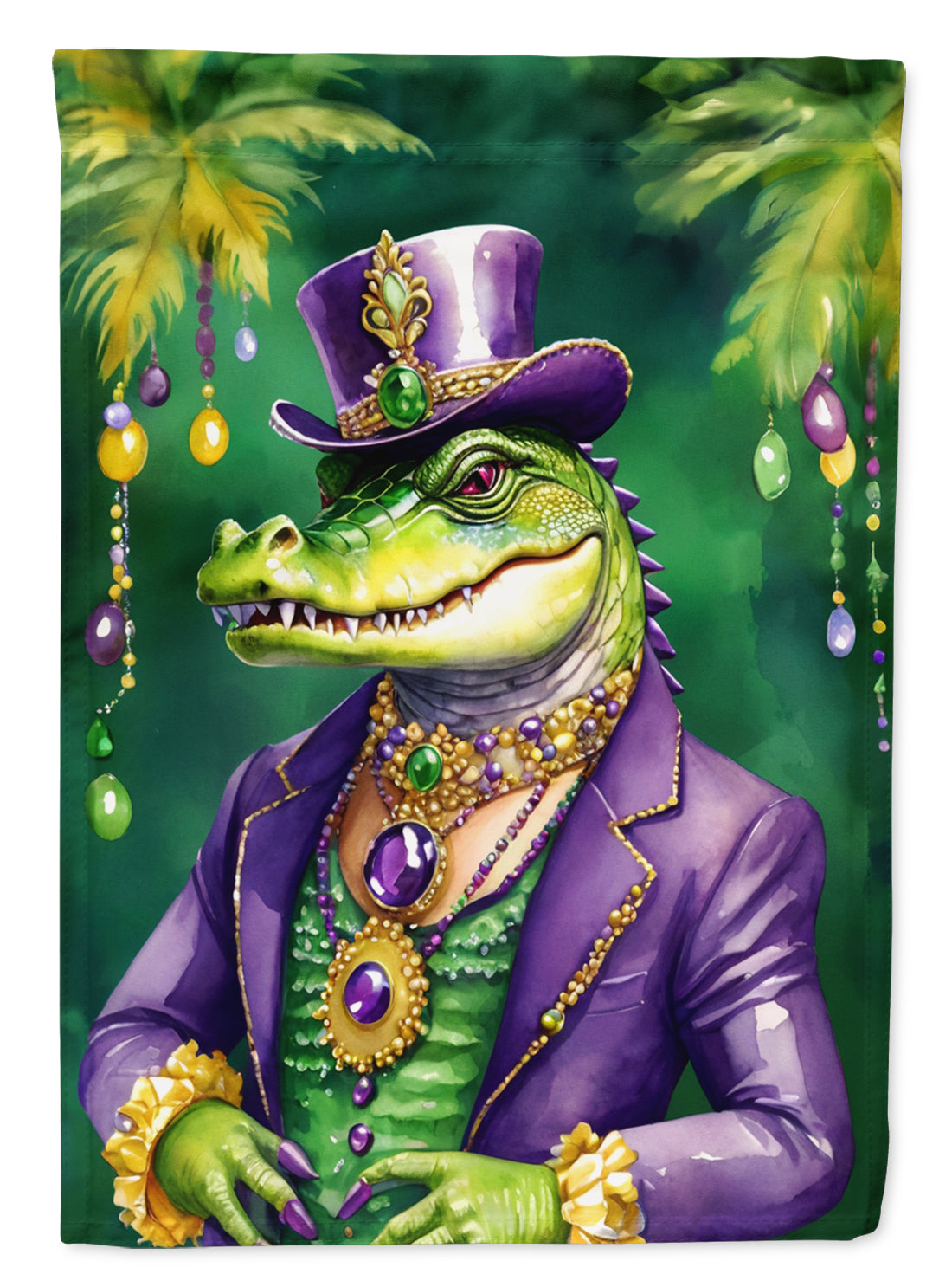 Buy this Alligator King of Mardi Gras Garden Flag