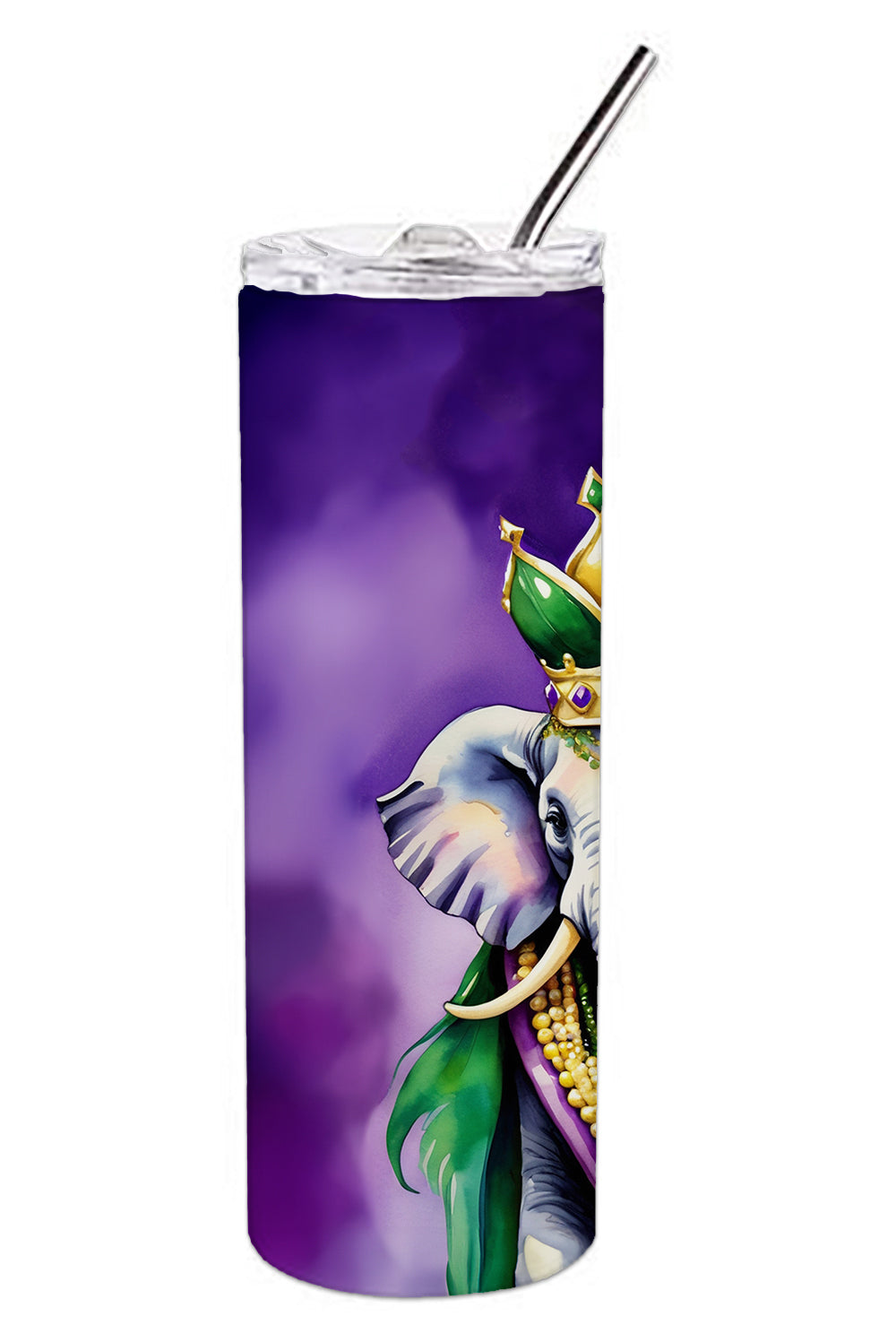 Buy this Elephant King of Mardi Gras Stainless Steel Skinny Tumbler