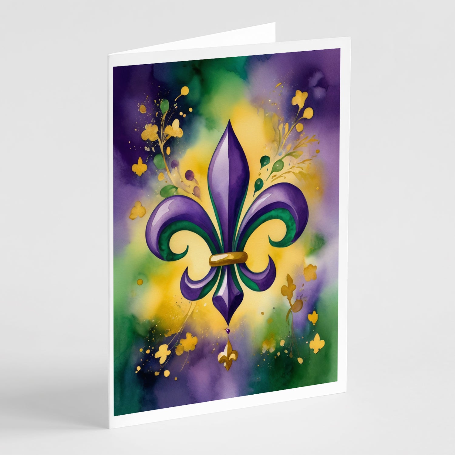 Buy this Fleur de lis Mardi Gras Greeting Cards Pack of 8