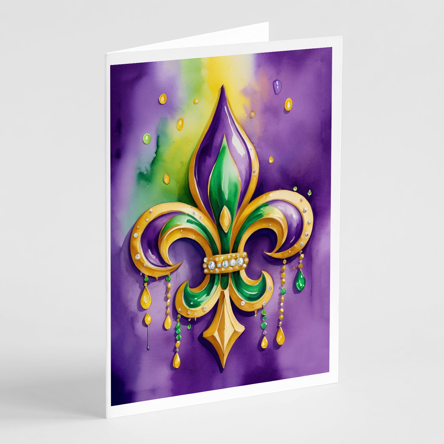 Buy this Fleur de lis Mardi Gras Greeting Cards Pack of 8