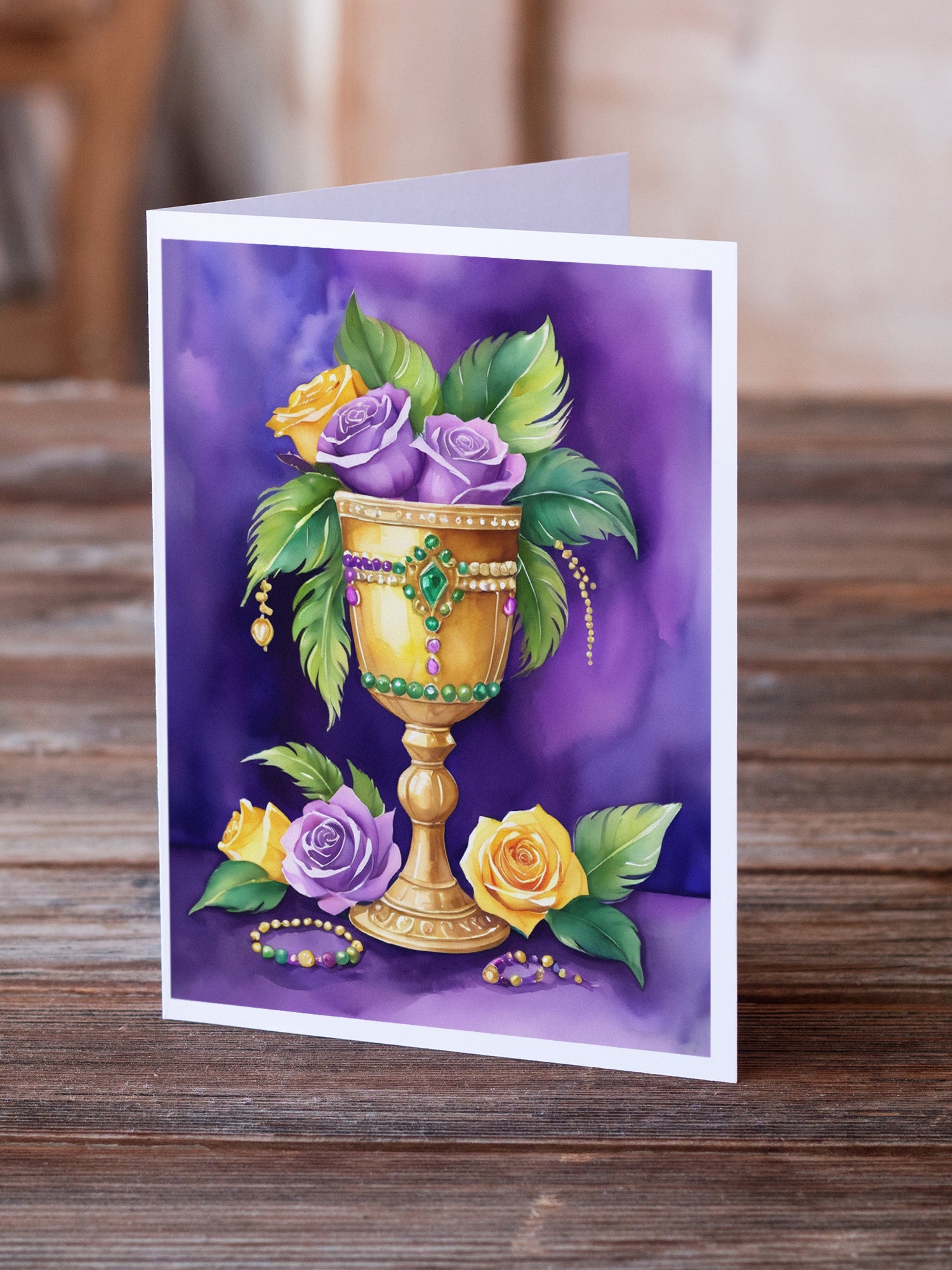 Buy this Goblet Mardi Gras Greeting Cards Pack of 8