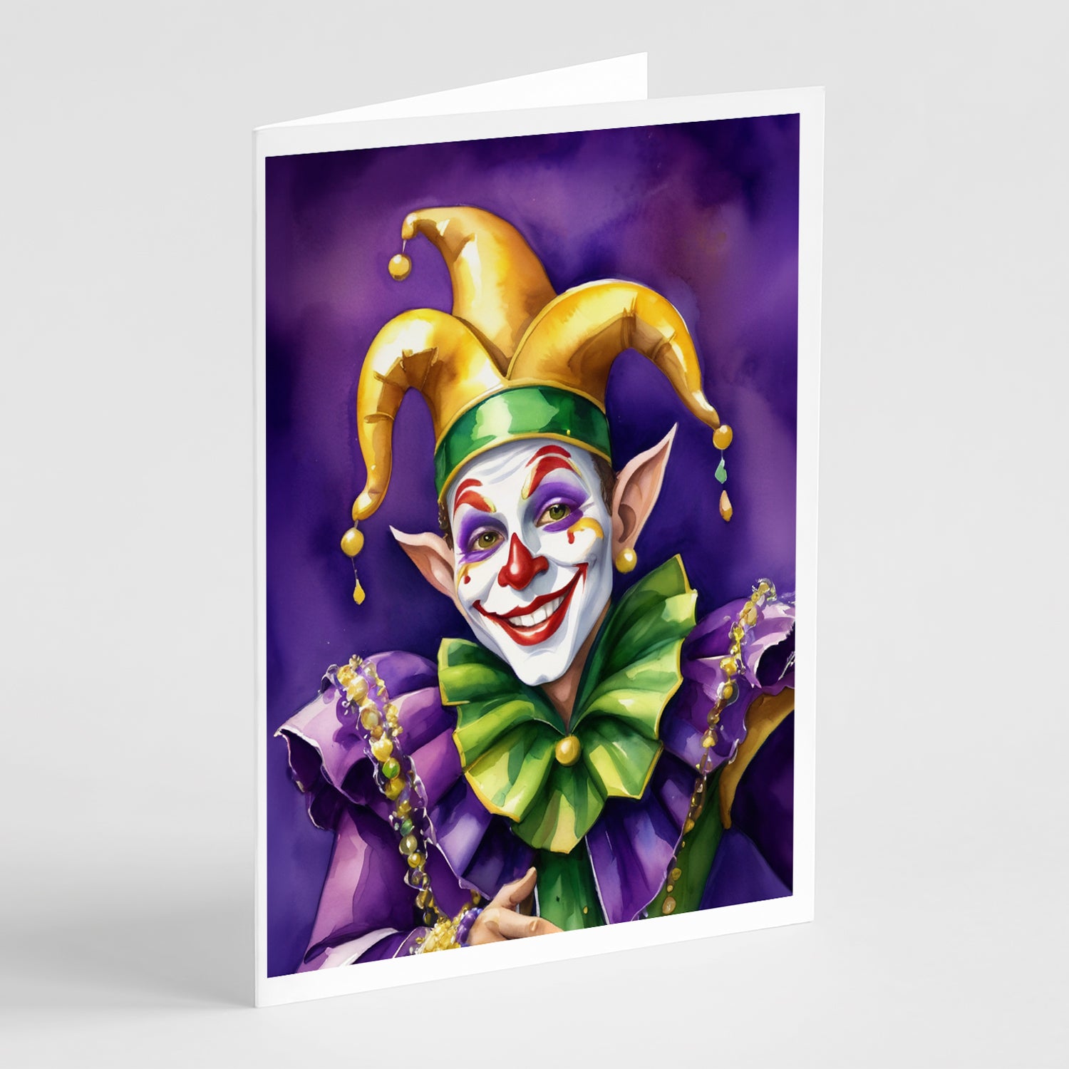 Buy this Jester Mardi Gras Greeting Cards Pack of 8