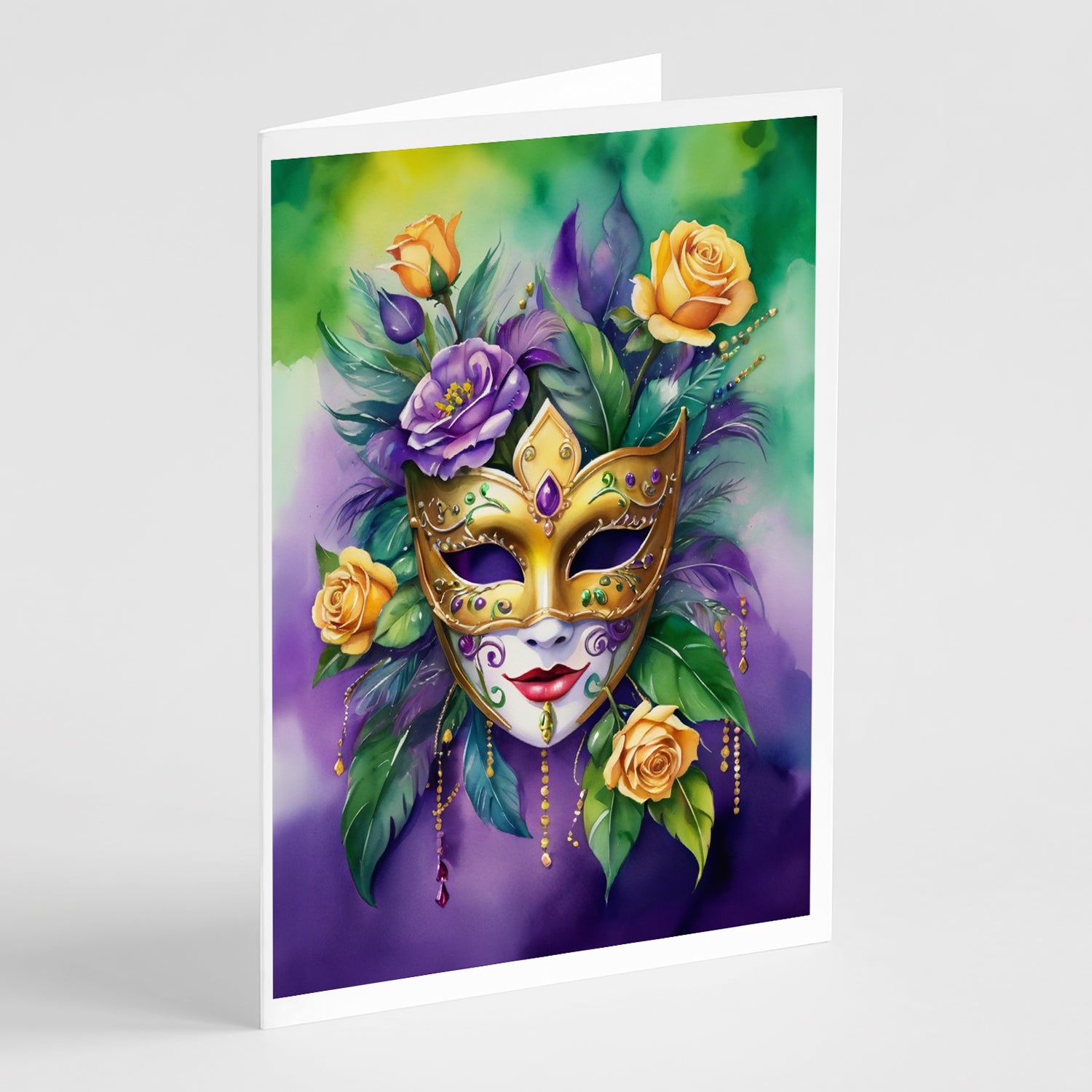 Buy this Mask Mardi Gras Greeting Cards Pack of 8