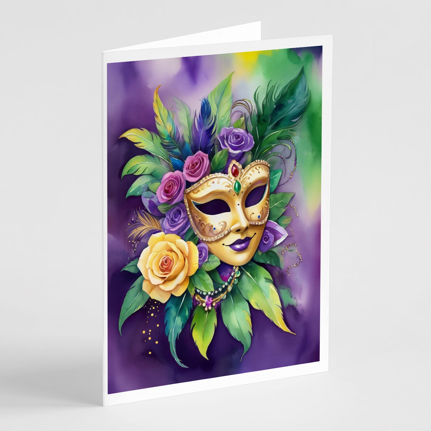 Buy this Mask Mardi Gras Greeting Cards Pack of 8