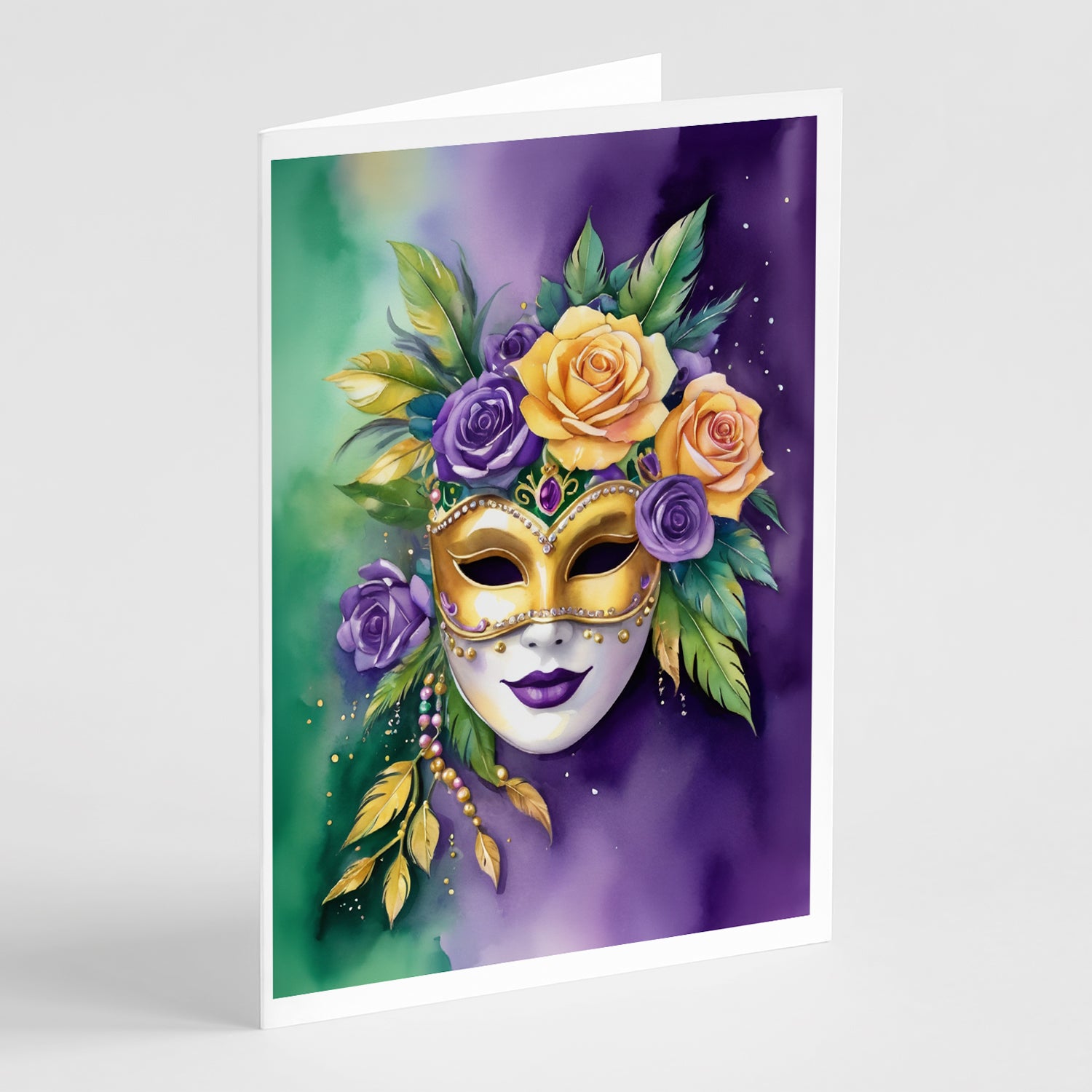 Buy this Mask Mardi Gras Greeting Cards Pack of 8